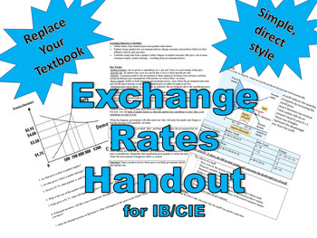 Preview of Exchange Rates - IB/CIE economics handout