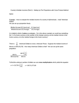 Preview of Exchange Rates: Using Cross Product Method