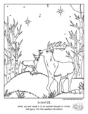 Excited Elk Coloring Book Page Supporting Feelings, Emotio