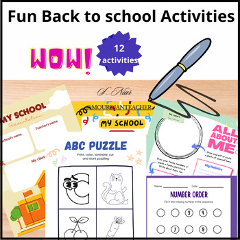 Preview of Exciting Back-to-School PDF for Kids! 12 Fun Activities Await You!