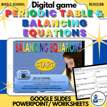 Preview of Periodic table of elements /Balancing chemical equations digital/ worksheet