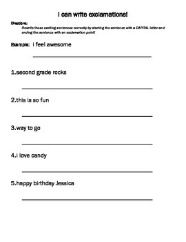 exclamations worksheets teaching resources teachers pay teachers