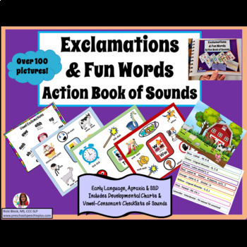 Preview of Exclamations & Sounds Action Book for  Motor Speech Disorders & Early Language