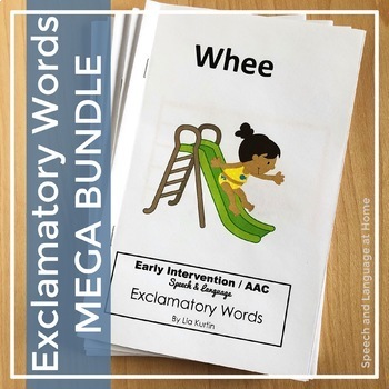 Preview of Early Intervention Speech Therapy Exclamatory Books Bundle