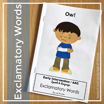 Preview of Early Intervention Speech Therapy Exclamatory Books | Ow (FREE)