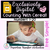 FREEBIE Exclusively Digital Google Slides Counting With Ce