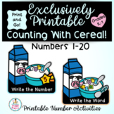 Exclusively Printable-Counting With Cereal, Numbers 1-20 D