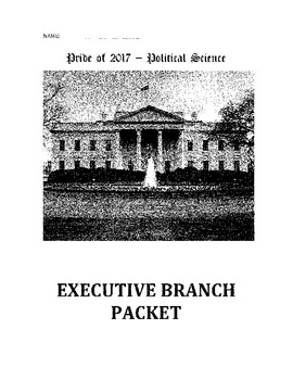 Preview of Executive Branch Packet/Worksheets Bundle