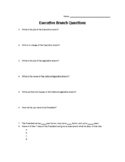 Executive Branch Questions