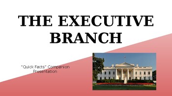 Preview of Executive Branch "Quick Facts" companion powerpoint presentation