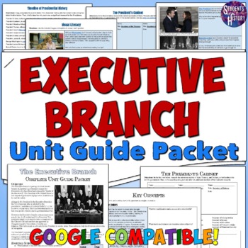 Preview of Executive Branch Study Guide and Unit Packet