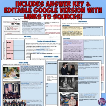 Executive Branch Study Guide and Unit Packet by Students of History