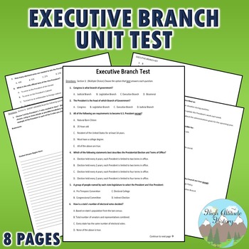 Preview of Executive Branch Test (Government)