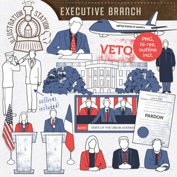 Preview of Executive Branch of Government Clip Art, American Civics Clip Art