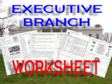 Executive Branch of the American Government Worksheet