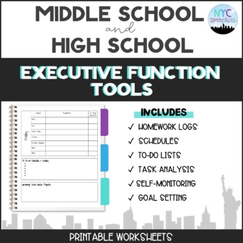 Preview of Executive Function Activities for Middle and High School