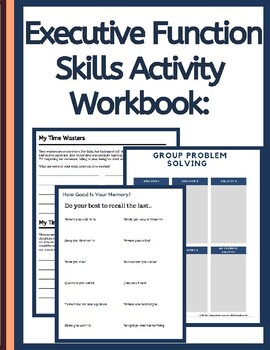 Preview of Executive Function Activity Workbook