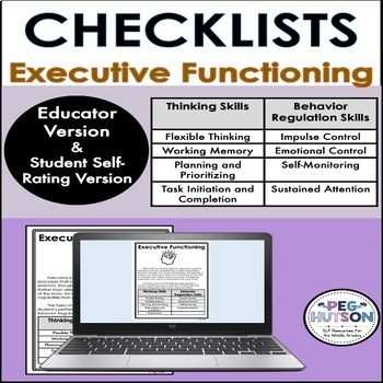 Preview of Executive Function Checklist Students Self Assessment, Teachers, & Parents