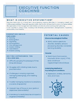 Preview of Executive Function Educational Sheet