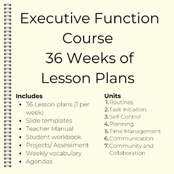 Preview of Executive Function Lesson Plans