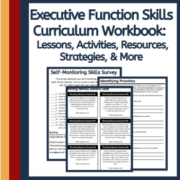 Preview of Executive Function Skills Curriculum Workbook