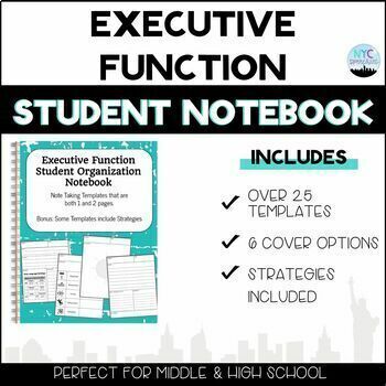 Preview of Executive Function: Student Notebook for Note Taking
