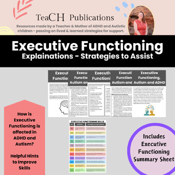 Preview of Executive Function Support - Strategies to Improve Functioning - ADHD and Autism