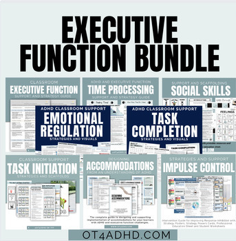 Preview of Executive Function Supports for ADHD Bundle