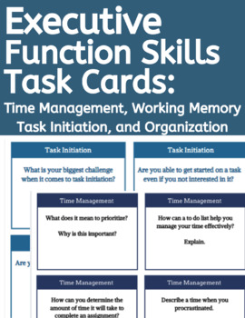 Preview of Executive Function Task Cards