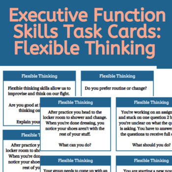 Preview of Executive Function Task Cards: Flexible Thinking Skills