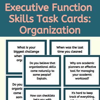 Preview of Executive Function Task Cards: Organizational Skills