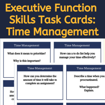 Preview of Executive Function Task Cards: Time Management Skills