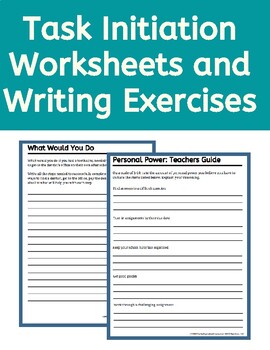 Preview of Executive Function Worksheets: Task Initiation