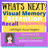 Executive Function for Attention, Visual Memory, Recall, Sequence
