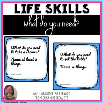 Preview of Executive Function Activity Life Skills What Do I Need BOOM™ FREE 