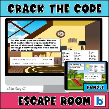 Preview of Executive Functioning Activities Escape Room Boom Cards OT BUNDLE