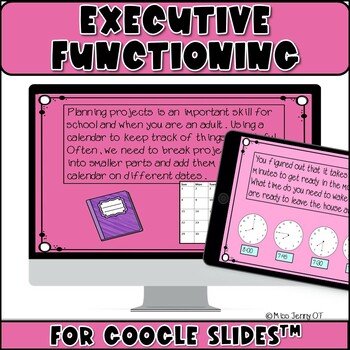 Preview of Executive Functioning Activities Google™ Slides, OT, Speech