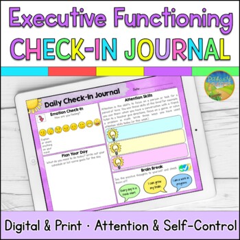 Preview of Executive Functioning Check-In Journal for Attention and Self-Control Skills