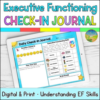 Preview of Executive Functioning Check-In Journal for Planning & Growth Mindset Skills