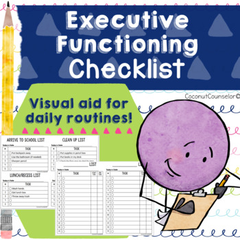 Preview of Executive Functioning Checklist with BONUS Schedule List