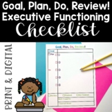 Executive Functioning Checklist | Goal, Plan, Do, Review |