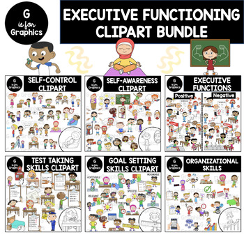 Preview of Executive Functioning Clipart Bundle ​