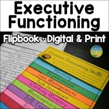 Preview of Executive Functioning Skills Flipbook - Digital & Printable Activity