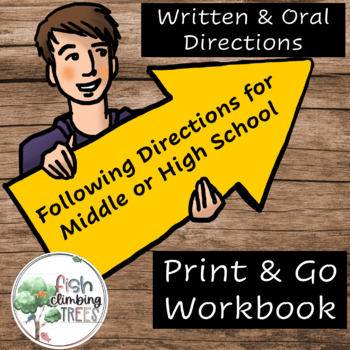 Preview of Executive Functioning Following Directions for Middle or High School