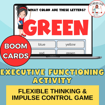 Preview of Executive Functioning Stroop: Impulse Control & Flexible Thinking Boom Cards