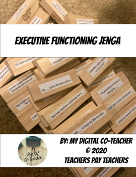 Preview of Executive Functioning Jenga Game Labels to Support Discussion