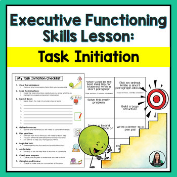 Preview of Executive Functioning Lesson - Task Initiation (Lesson, activities, worksheets)