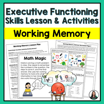 Preview of Executive Functioning Lesson and Activities - Working Memory