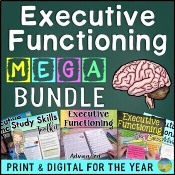 Preview of Executive Functioning Skills MEGA Bundle - Lessons & Activities for Full Year