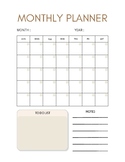 Executive Functioning Maintaining a Monthly Calendar